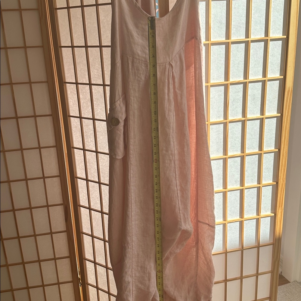 100 % pink linen overalls - Picture 8 of 10